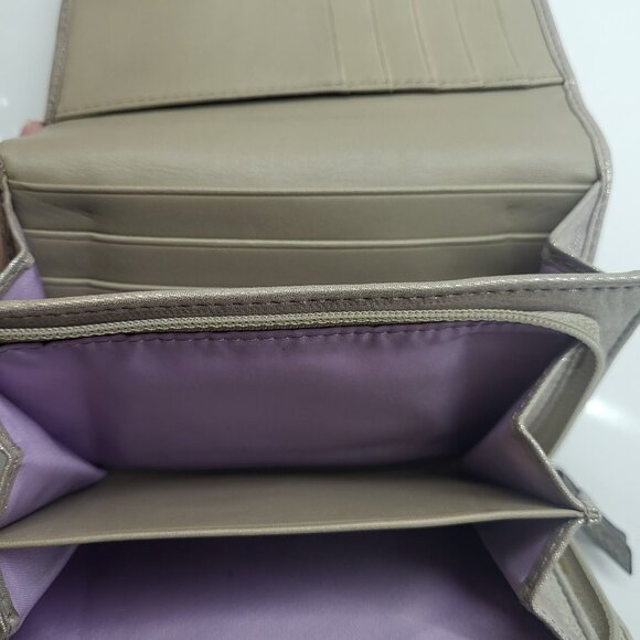 Coach F15045 Soho Pleated Large Shoulder Tote Bag & Wallet in Pewter Metallic - Picture 10 of 11